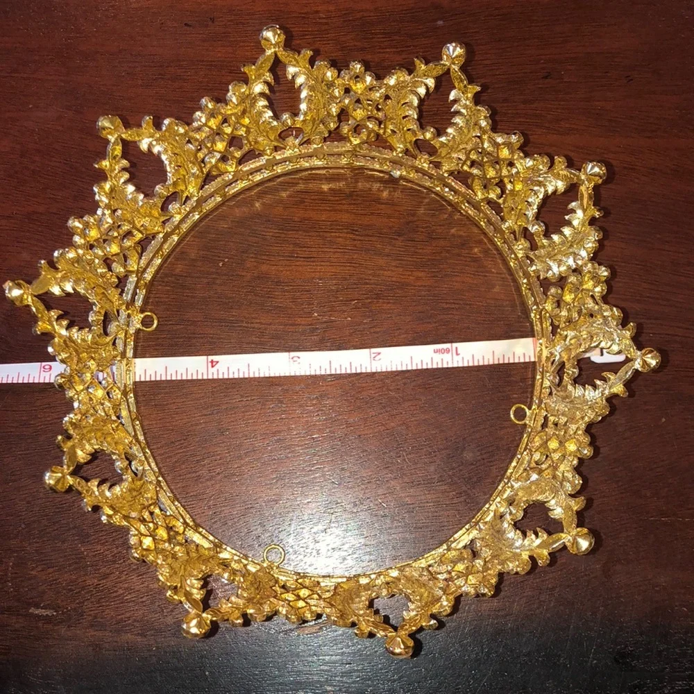 NWT5” width Golden Yellow Rhinestone Covered Crown w/built in hair hoops for pin - Picture 8 of 9
